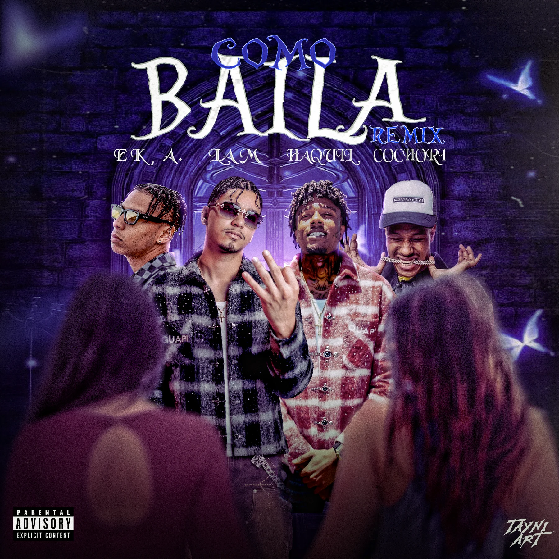 COMO BAILA REMIX — Proyecto visual · Portada por TAILY ART